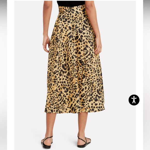 ZIMMERMANN Veneto Leopard Linen Skirt 1 US6 NWOT - Picture 4 of 14